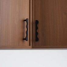 Load image into Gallery viewer, Antique Brass Wavy Cabinet Pull, Modern Minimalist Drawer Knob, Rustic Wardrobe &amp; Kitchen Hardware
