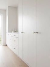 Load image into Gallery viewer, Mid‑Century Minimalist Olive‑Form Cabinet Pulls, Titanium Silver Small Handles for Cabinets Drawers
