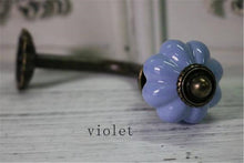 Load image into Gallery viewer, Vintage Cast Iron &amp; Ceramic Pumpkin Wall Hooks | Decorative Coat Hooks | DIY Decor
