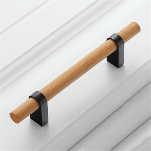 3.0"-5" Beech Wood Black T Bar Pulls, Knobs & Handles | Cabinet, Closet, Wardrobe, Dresser & Drawer Hardware
