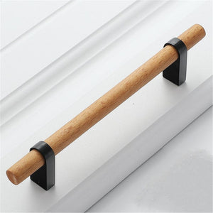 3.0"-5" Beech Wood Black T Bar Pulls, Knobs & Handles | Cabinet, Closet, Wardrobe, Dresser & Drawer Hardware