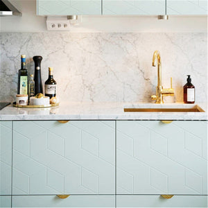Leaf Invisible Brass Gold Drawer Pulls | Modern Decorative Cabinet & Wardrobe Cupboard Handles, Pulls
