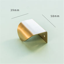 Load image into Gallery viewer, Leaf Invisible Brass Gold Drawer Pulls | Modern Decorative Cabinet &amp; Wardrobe Cupboard Handles, Pulls
