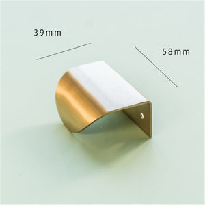 Leaf Invisible Brass Gold Drawer Pulls | Modern Decorative Cabinet & Wardrobe Cupboard Handles, Pulls