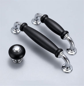 3.78", 5.0" Modern Black Chrome Kitchen Pulls | Cabinet Handles, Drawer & Dresser Knobs | Kitchen Door Pulls