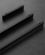 Load image into Gallery viewer, 2.5&quot;, 3.75&quot;, 5&quot;, 6.3&quot;, 7.55&quot;, 10.0&quot; &amp; 12.6&quot; Black &amp; Brushed Brass Drawer Pulls | Modern Cabinet, Cupboard &amp; Wardrobe Closet Handles &amp; Knobs
