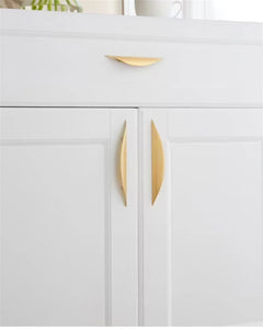 1.25", 2.5", 3.75" (32mm, 64mm, 96mm) Gold Modern Drawer Pulls | Dresser, Kitchen Cabinet & Cupboard Handles | Door Pulls