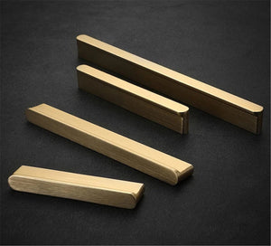 2.5", 3.75", 5", 6.3", 7.55", 10.0" & 12.6" Black & Brushed Brass Drawer Pulls | Modern Cabinet, Cupboard & Wardrobe Closet Handles & Knobs