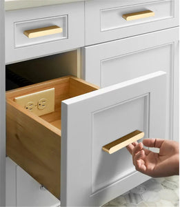 2.5", 3.75", 5", 6.3", 7.55", 10.0" & 12.6" Black & Brushed Brass Drawer Pulls | Modern Cabinet, Cupboard & Wardrobe Closet Handles & Knobs